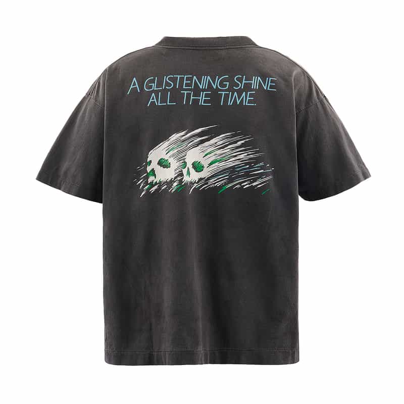 SAINT MXXXXXX SAINT MXXXXXX＜セイント マイケル＞ ヴィンテージ加工グラフィックTシャツ BLACK