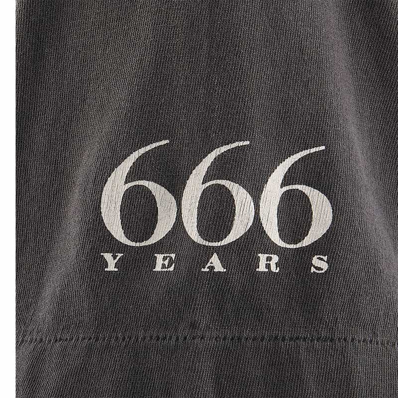 SAINT MXXXXXX SAINT MXXXXXX＜セント マイケル＞ ヴィンテージ加工ロゴ入りTシャツ BLACK