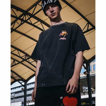 SAINT MXXXXXX＜セント マイケル＞ ヴィンテージ加工プリントTシャツ