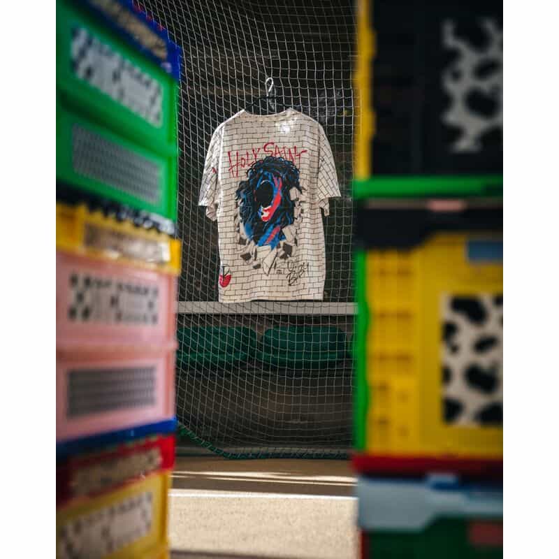 SAINT MXXXXXX SAINT MXXXXXX＜セント マイケル＞ ヴィンテージ加工プリントTシャツ WHITE