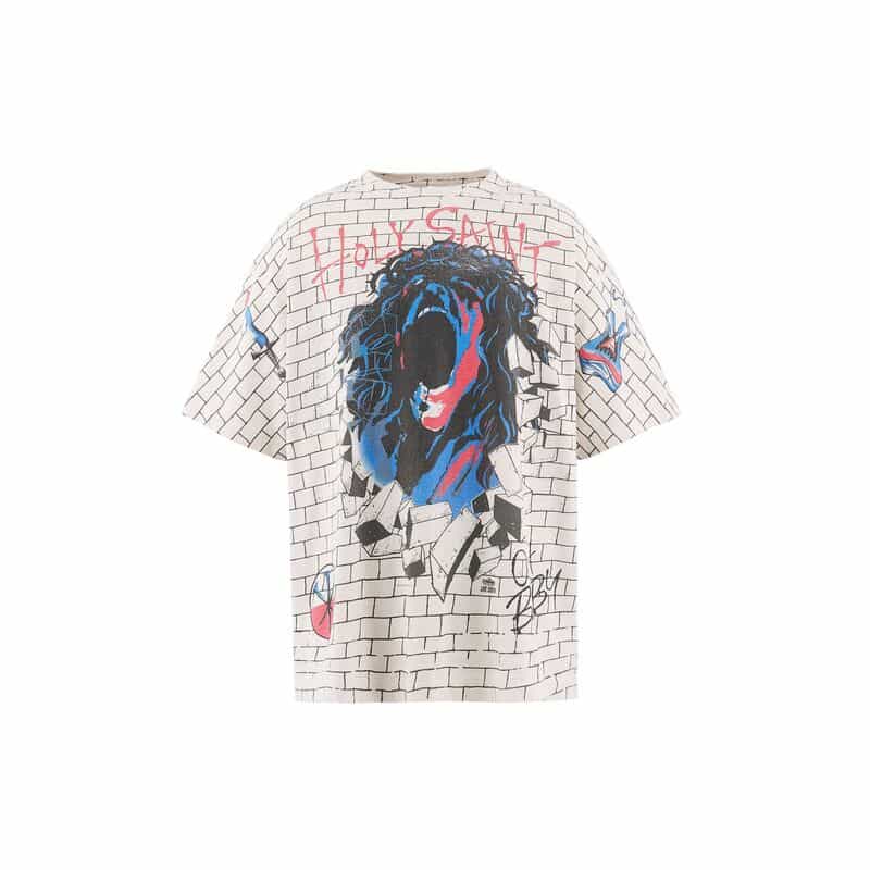 SAINT MXXXXXX SAINT MXXXXXX＜セント マイケル＞ ヴィンテージ加工プリントTシャツ WHITE