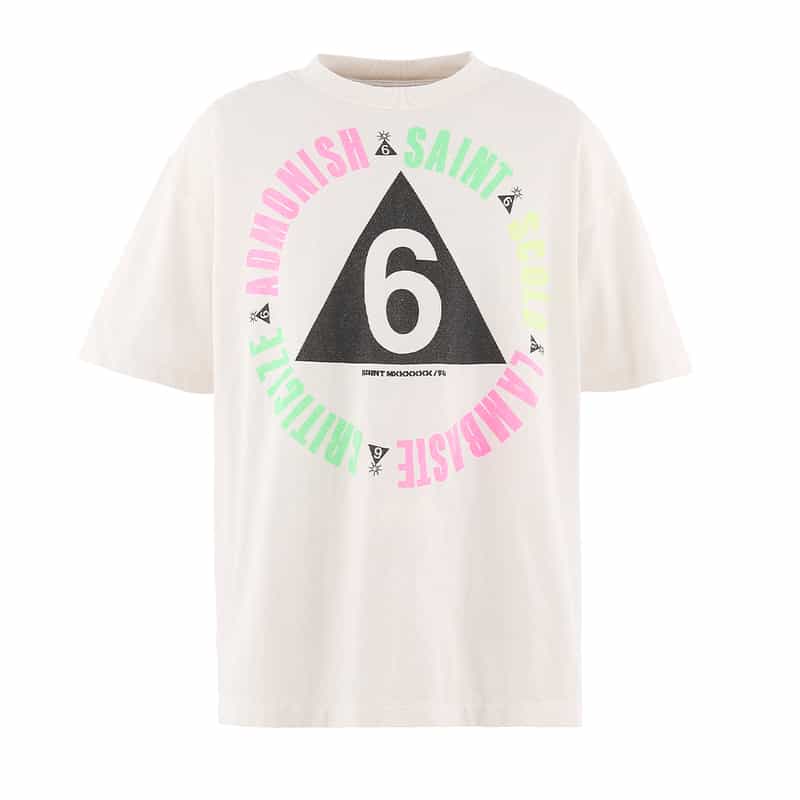 SAINT MXXXXXX SAINT MXXXXXX＜セント マイケル＞ ヴィンテージ加工グラフィックTシャツ WHITE