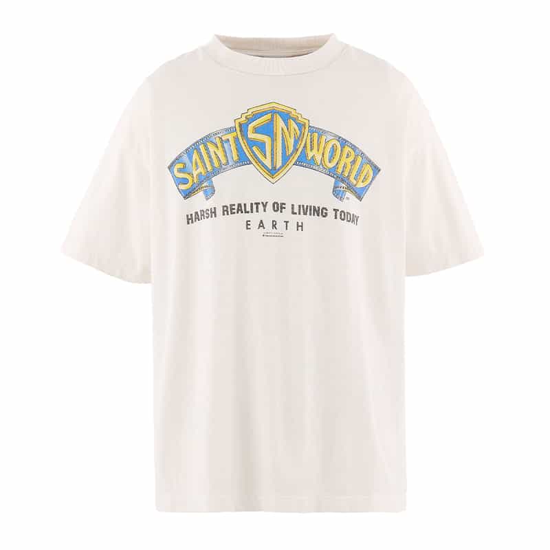 SAINT MXXXXXX SAINT MXXXXXX＜セント マイケル＞ ヴィンテージ加工グラフィックTシャツ WHITE