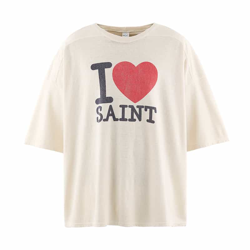 SAINT MXXXXXX SAINT MXXXXXX＜セント マイケル＞ ヴィンテージ加工グラフィックTシャツ WHITE