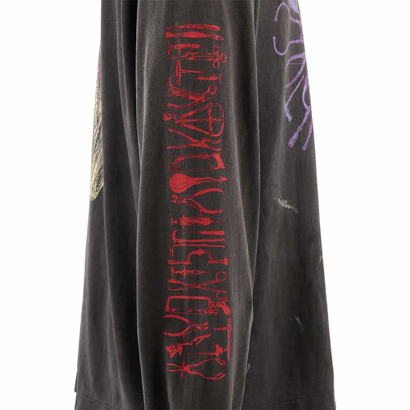 SAINT MXXXXXX SAINT MXXXXXX＜セント マイケル＞ ヴィンテージ加工ロングスリーブカットソー BLACK