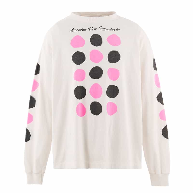 SAINT MXXXXXX SAINT MXXXXXX＜セント マイケル＞ ヴィンテージ加工ロングスリーブカットソー WHITE