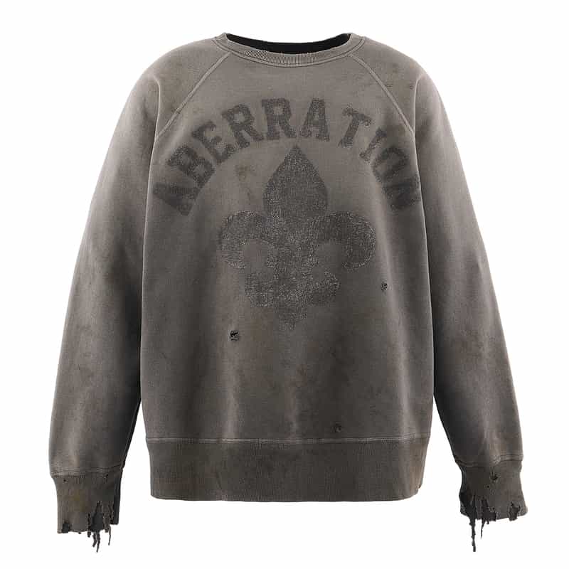 SAINT MXXXXXX SAINT MXXXXXX＜セント マイケル＞ ヴィンテージ加工スウェットプルオーバー BLACK