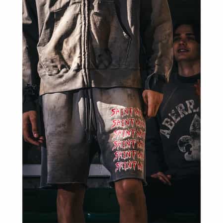SAINT MXXXXXX＜セント マイケル＞ ヴィンテージ加工スウェットショーツ