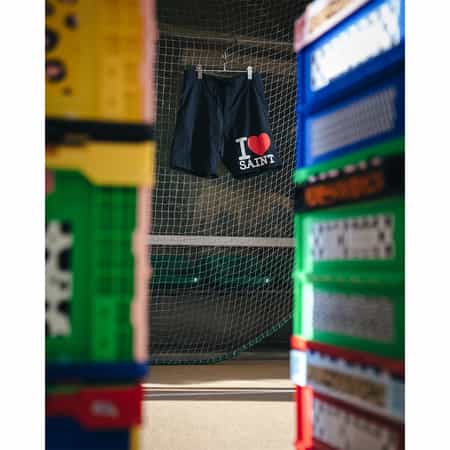 SAINT MXXXXXX＜セント マイケル＞ ヴィンテージ加工スウェットショーツ