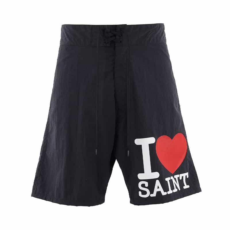 SAINT MXXXXXX SAINT MXXXXXX＜セント マイケル＞ ヴィンテージ加工スウェットショーツ BLACK
