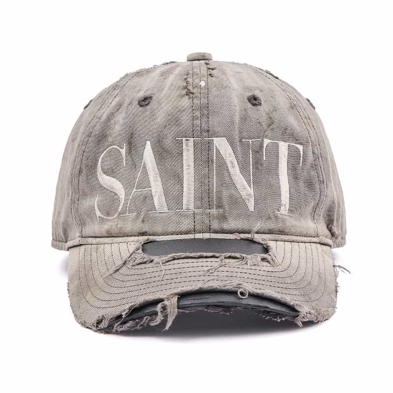 SAINT MXXXXXX SAINT MXXXXXX＜セント マイケル＞ ヴィンテージ加工キャップ BLACK