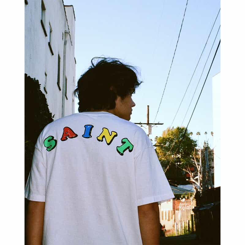 SAINT MXXXXXX SAINT MXXXXXX＜セイント マイケル＞ ヴィンテージ加工グラフィックTシャツ WHITE