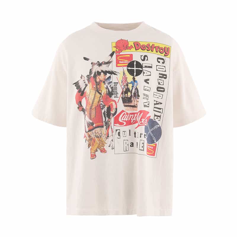 SAINT MXXXXXX SAINT MXXXXXX＜セイント マイケル＞ ヴィンテージ加工グラフィックTシャツ WHITE
