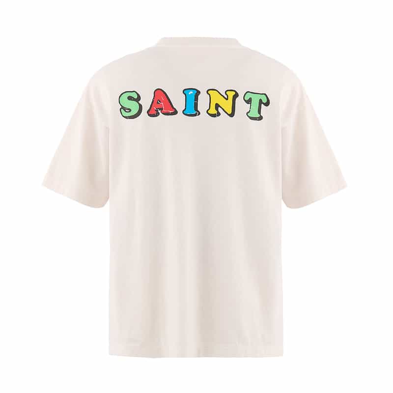 SAINT MXXXXXX SAINT MXXXXXX＜セイント マイケル＞ ヴィンテージ加工グラフィックTシャツ WHITE