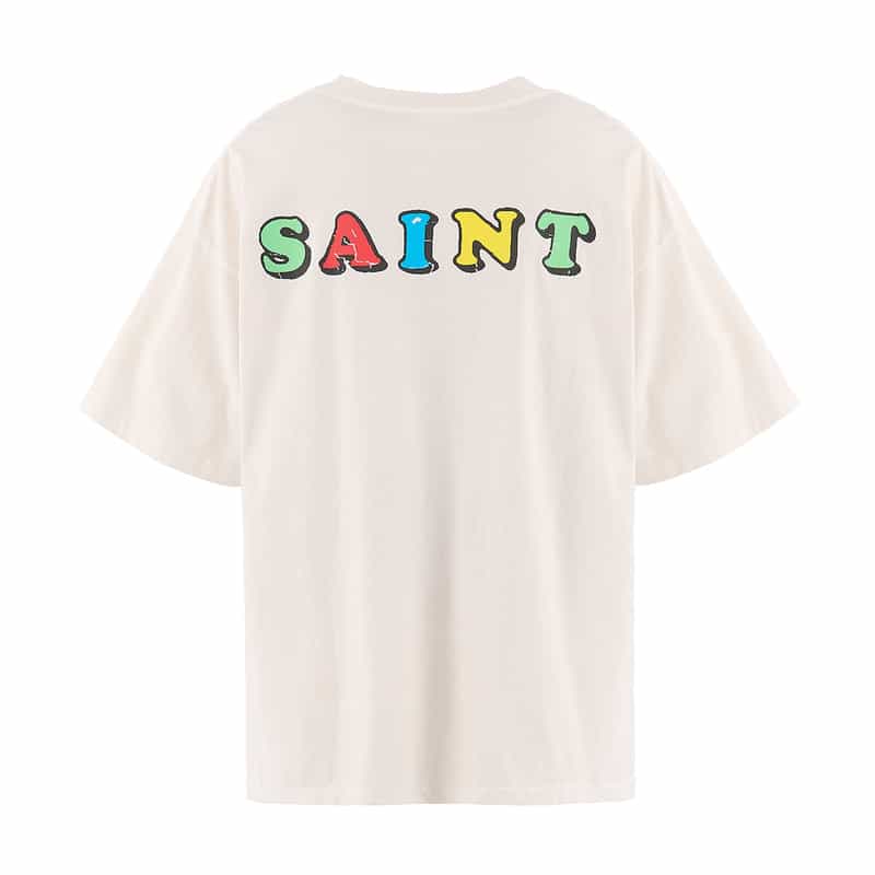 SAINT MXXXXXX SAINT MXXXXXX＜セイント マイケル＞ ヴィンテージ加工グラフィックTシャツ WHITE