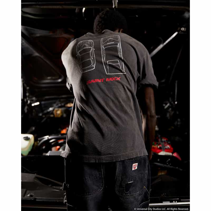 SAINT MXXXXXX SAINT MXXXXXX＜セント マイケル＞＜ワイルドスピード＞コラボレートヴィンテージ加工Tシャツ BLACK