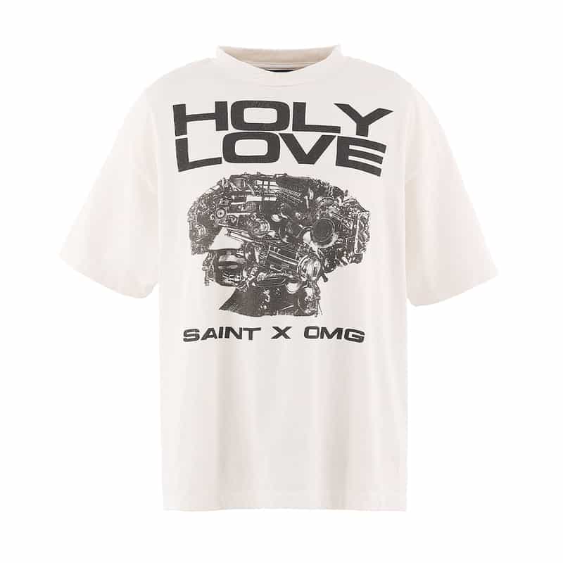 SAINT MXXXXXX SAINT MXXXXXX＜セント マイケル＞ ヴィンテージ加工グラフィックTシャツ WHITE