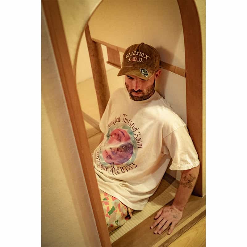 SAINT MXXXXXX SAINT MXXXXXX＜セント マイケル＞ ヴィンテージ加工Tシャツ WHITE