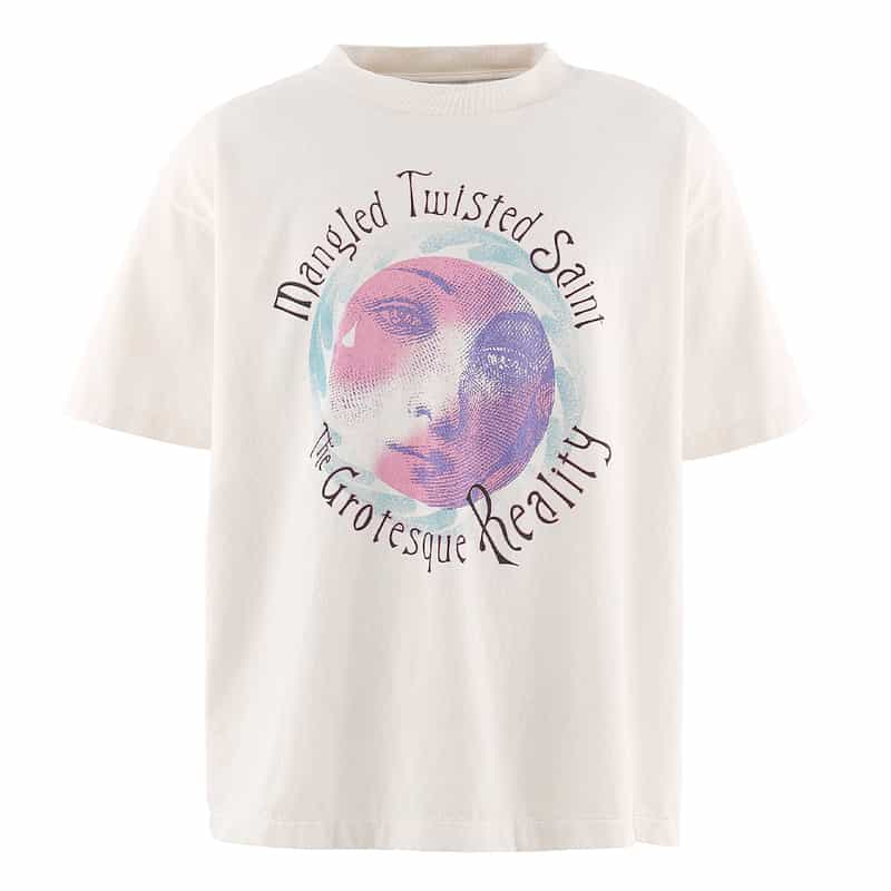 SAINT MXXXXXX SAINT MXXXXXX＜セント マイケル＞ ヴィンテージ加工Tシャツ WHITE