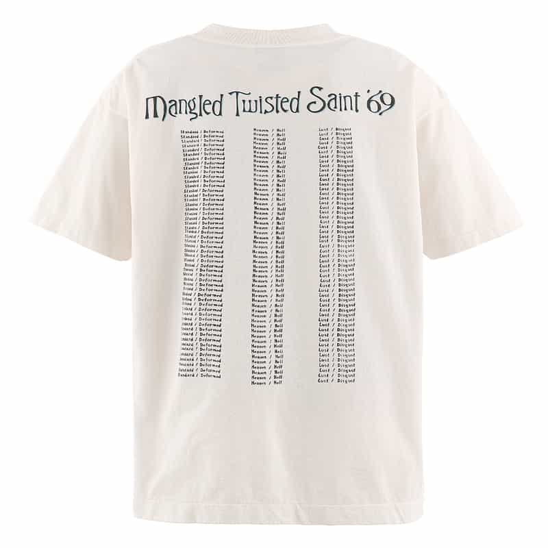 SAINT MXXXXXX SAINT MXXXXXX＜セント マイケル＞ ヴィンテージ加工Tシャツ WHITE