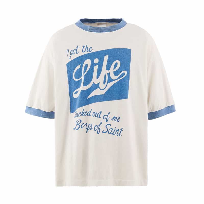 SAINT MXXXXXX SAINT MXXXXXX＜セント マイケル＞＜Boys of Summer＞ コラボレート ヴィンテージ加工Tシャツ WHITE