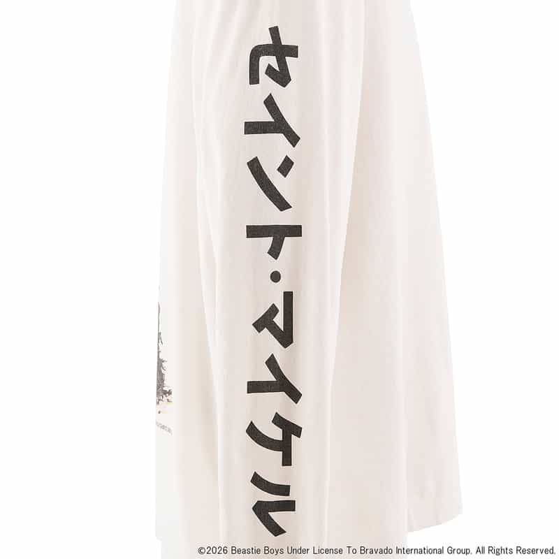 SAINT MXXXXXX SAINT MXXXXXX＜セント マイケル＞ ヴィンテージ加工ロングスリーブカットソー WHITE