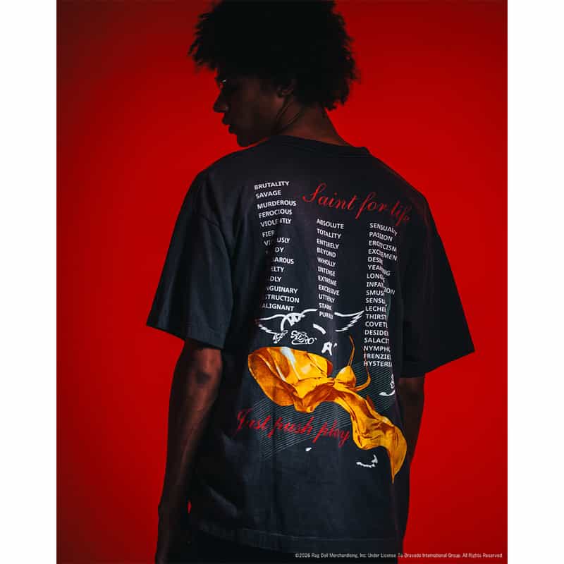 SAINT MXXXXXX SAINT MXXXXXX＜セント マイケル＞ ＜エアロスミス＞コラボレート ヴィンテージ加工プリントTシャツ BLACK