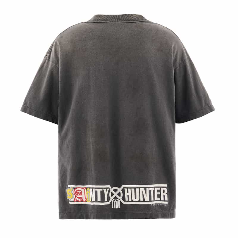 SAINT MXXXXXX SAINT MXXXXXX＜セント マイケル＞ ヴィンテージ加工プリントTシャツ BLACK