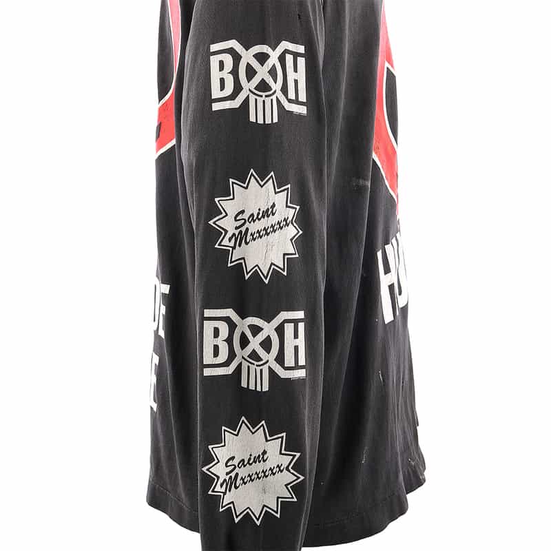 SAINT MXXXXXX SAINT MXXXXXX＜セント マイケル＞ ヴィンテージ加工ロングスリーブカットソー BLACK