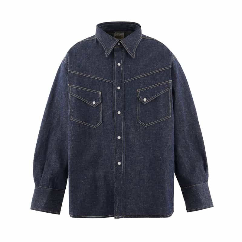 SAINT MXXXXXX SAINT MXXXXXX＜セント マイケル＞ リジットデニムシャツ BLUE