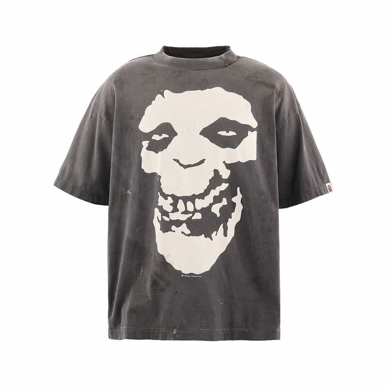 SAINT MXXXXXX SAINT MXXXXXX＜セント マイケル＞ ヴィンテージ加工Tシャツ BLACK