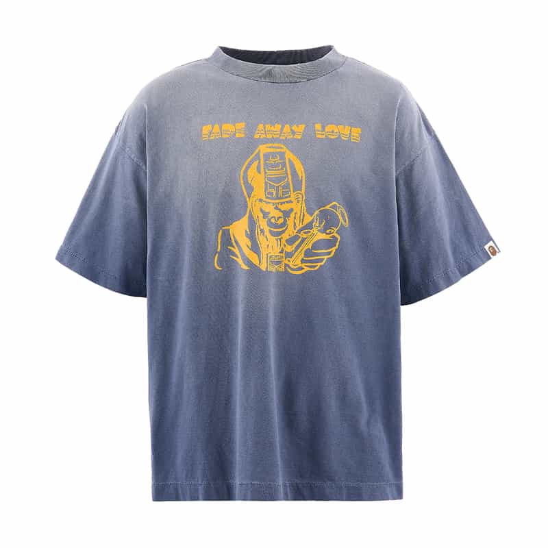 SAINT MXXXXXX SAINT MXXXXXX＜セント マイケル＞ ヴィンテージ加工Tシャツ NAVY