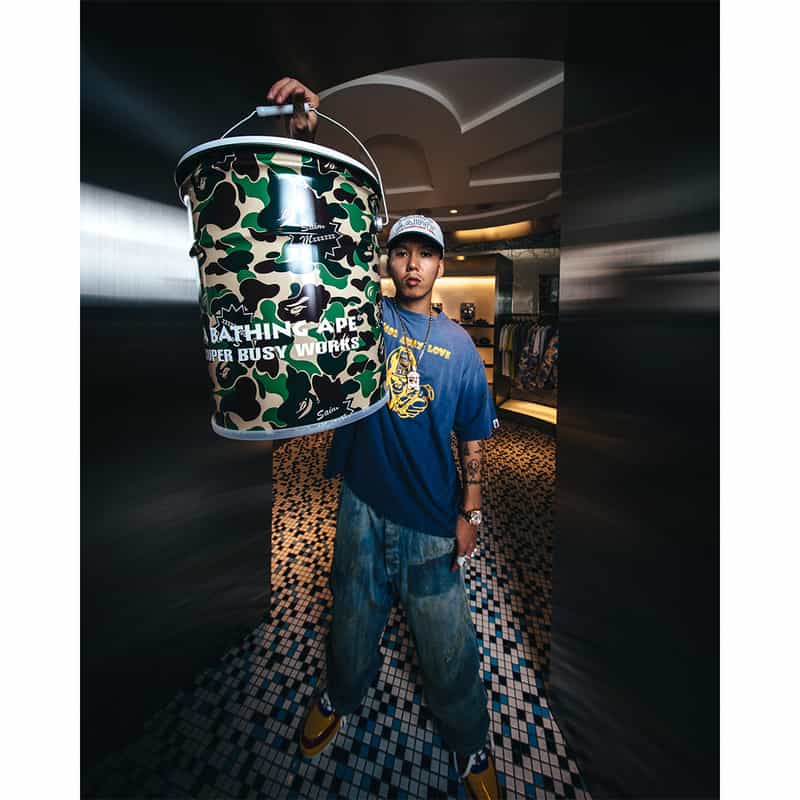 SAINT MXXXXXX SAINT MXXXXXX＜セント マイケル＞ カモ柄ペール缶スツール GREEN