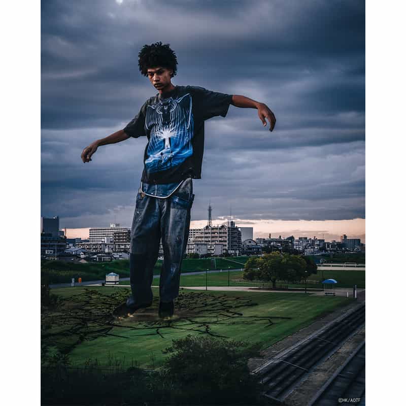 SAINT MXXXXXX SAINT MXXXXXX＜セント マイケル＞ ヴィンテージ加工グラフィックTシャツ BLACK