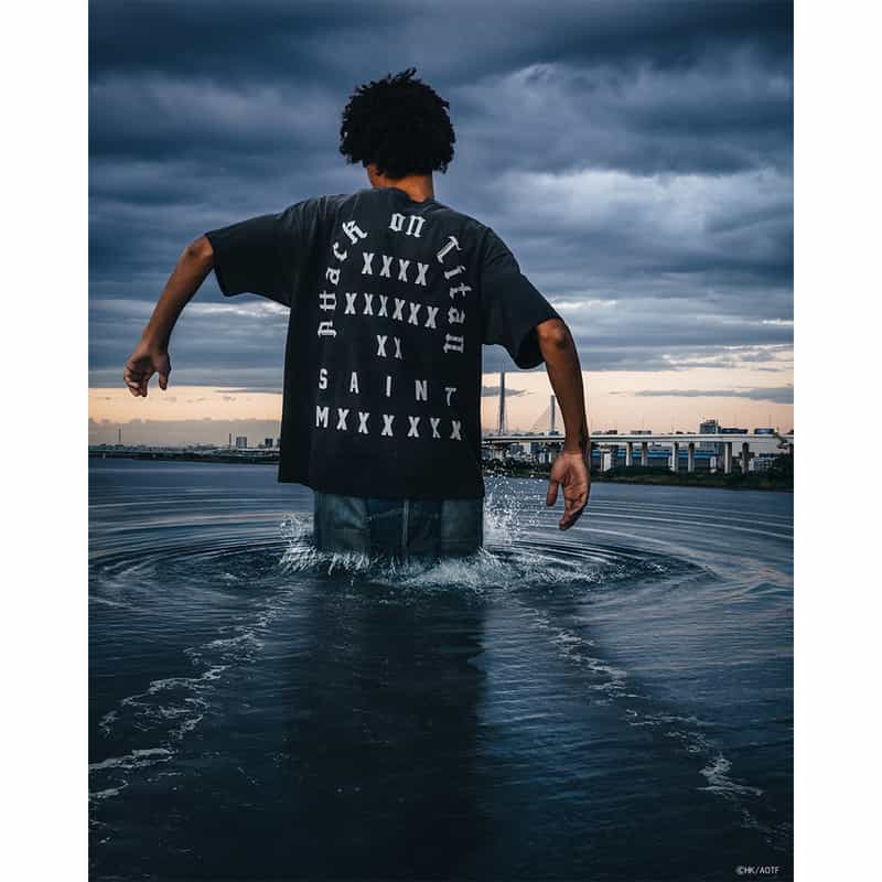 SAINT MXXXXXX SAINT MXXXXXX＜セント マイケル＞ ヴィンテージ加工グラフィックTシャツ BLACK