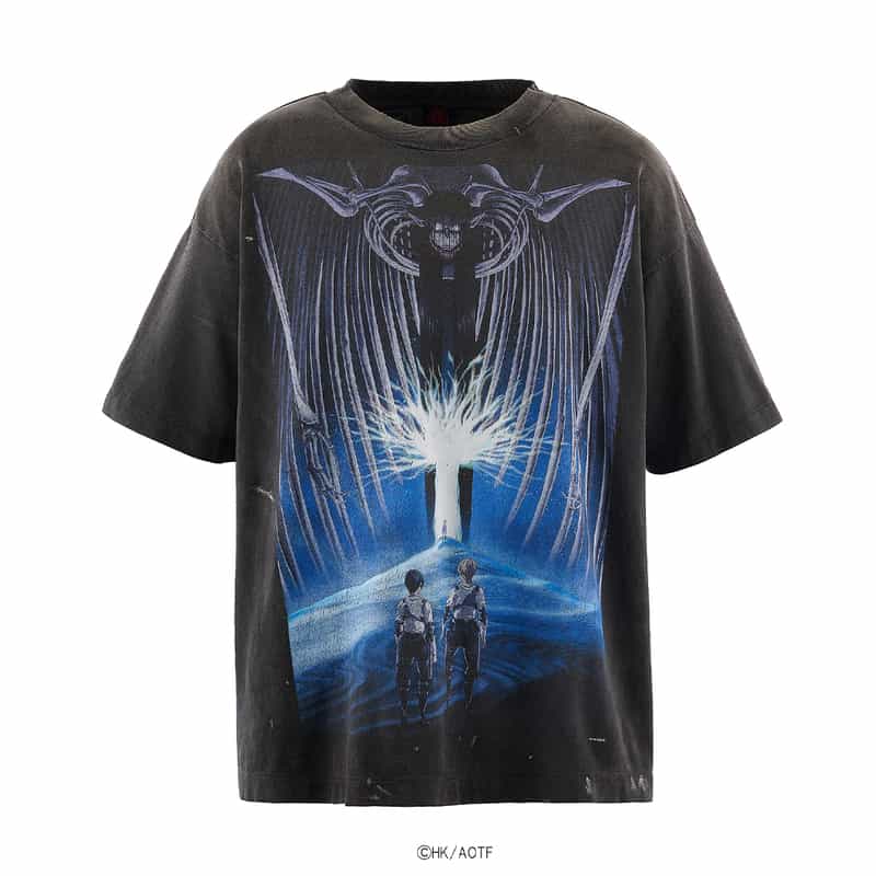 SAINT MXXXXXX SAINT MXXXXXX＜セント マイケル＞ ヴィンテージ加工グラフィックTシャツ BLACK