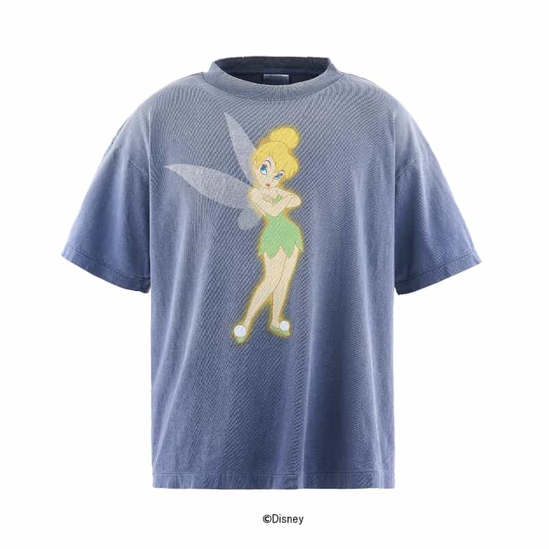 SAINT MXXXXXX SAINT MXXXXXX＜セント マイケル＞ ヴィンテージ加工Tシャツ NAVY