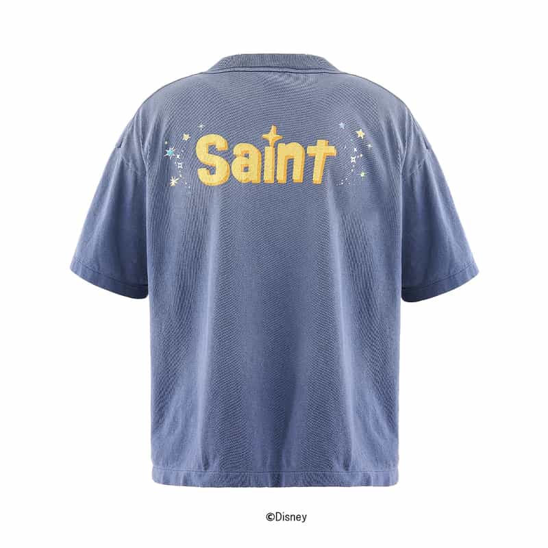 SAINT MXXXXXX SAINT MXXXXXX＜セント マイケル＞ ヴィンテージ加工Tシャツ NAVY