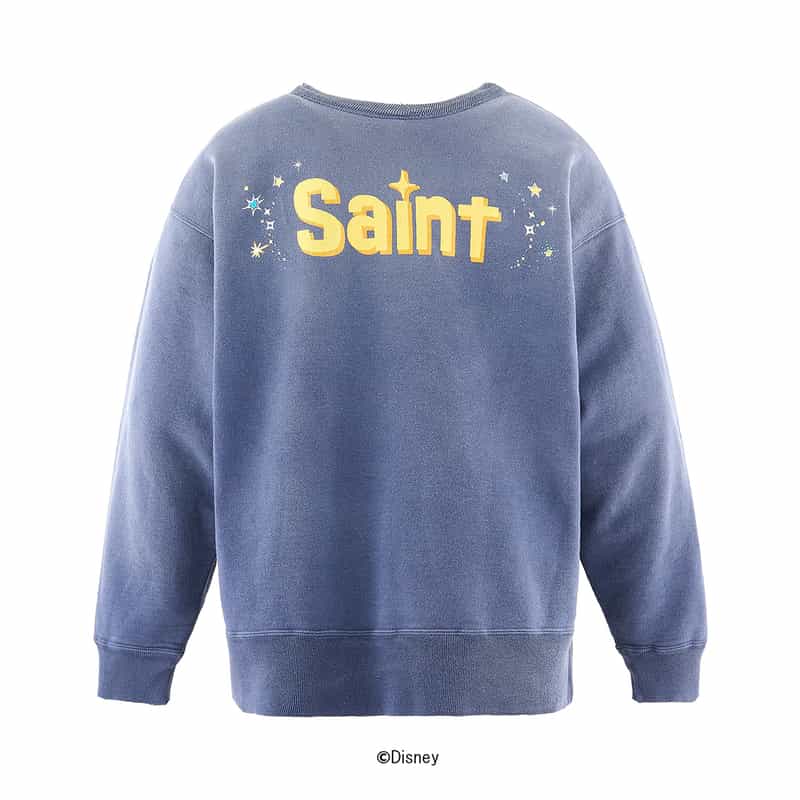 SAINT MXXXXXX SAINT MXXXXXX＜セント マイケル＞ ヴィンテージ加工スウェットプルオーバー NAVY
