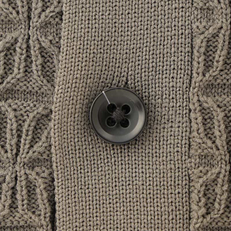 BARNEYS NEW YORK スキッパーニットポロシャツ KHAKI