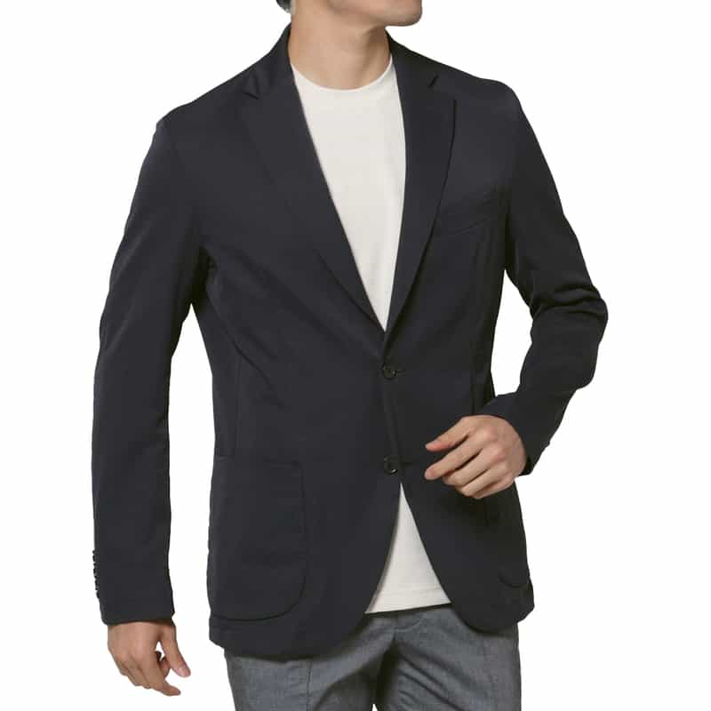 BARNEYS NEW YORK ウォッシャブル イージージャケット NAVY