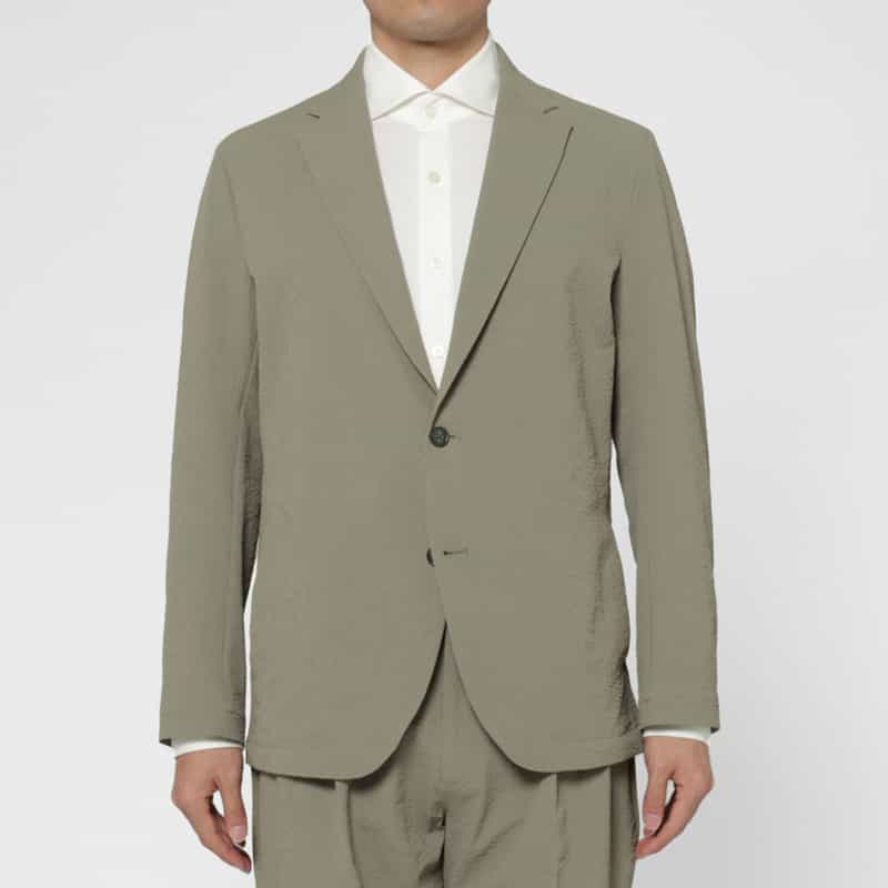 BARNEYS NEW YORK セットアップ ストレッチ素材テーラードジャケット GRAY