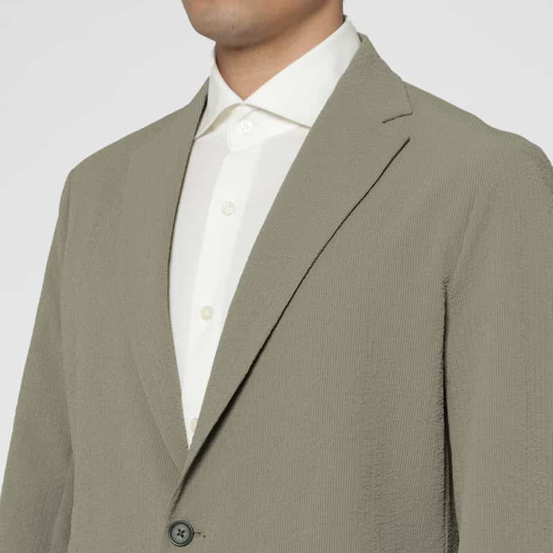 BARNEYS NEW YORK セットアップ ストレッチ素材テーラードジャケット GRAY