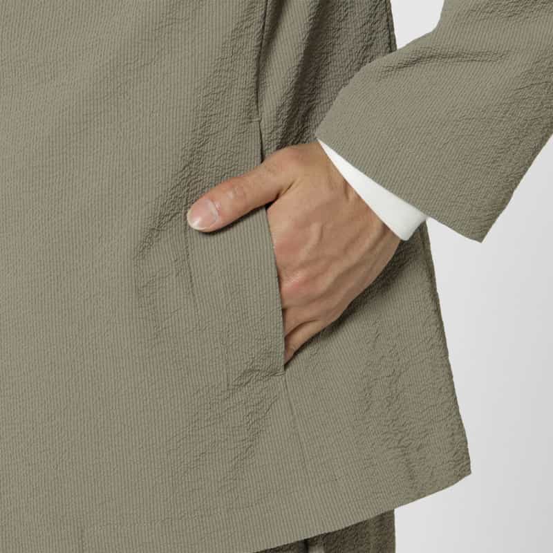 BARNEYS NEW YORK セットアップ ストレッチ素材テーラードジャケット GRAY