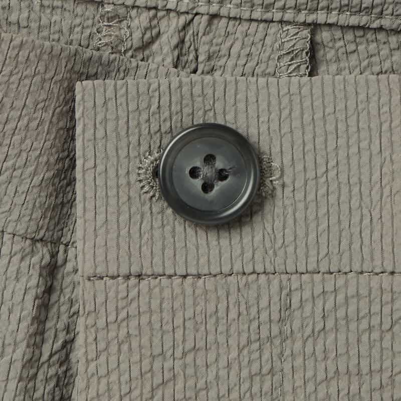 BARNEYS NEW YORK セットアップ ストレッチ素材タック入りパンツ GRAY