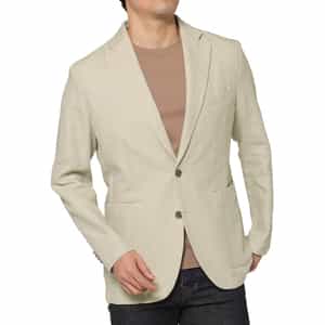 ヘリンボーン柄テーラードジャケット