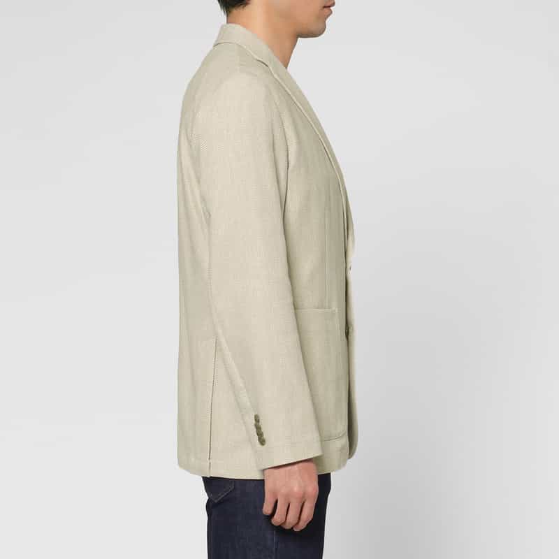 BARNEYS NEW YORK ヘリンボーン柄テーラードジャケット BEIGE