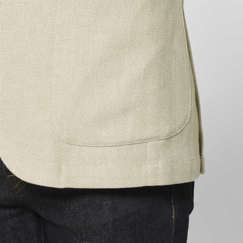 BARNEYS NEW YORK ヘリンボーン柄テーラードジャケット BEIGE