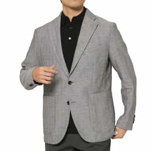 ヘリンボーン柄テーラードジャケット