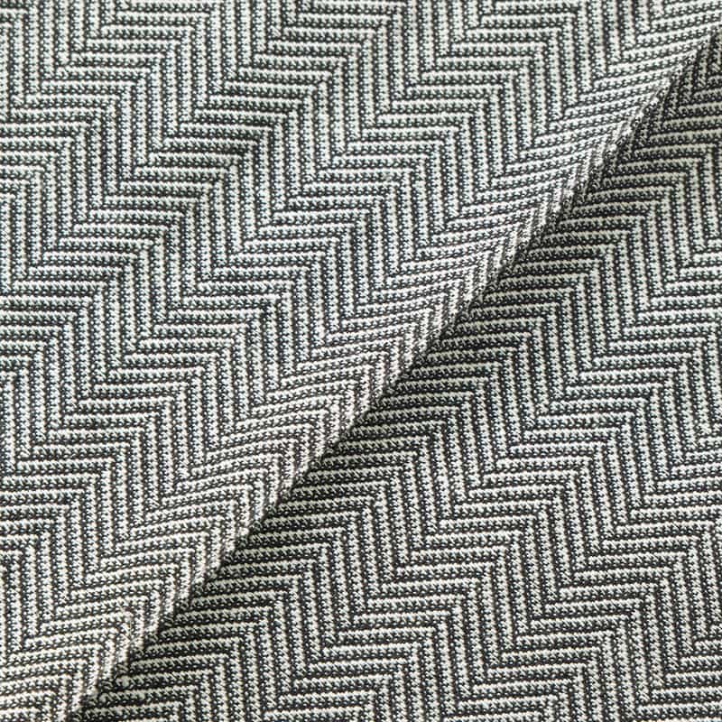 BARNEYS NEW YORK コットン×リネン素材 ヘリンボーン柄ストレッチパンツ NAVY